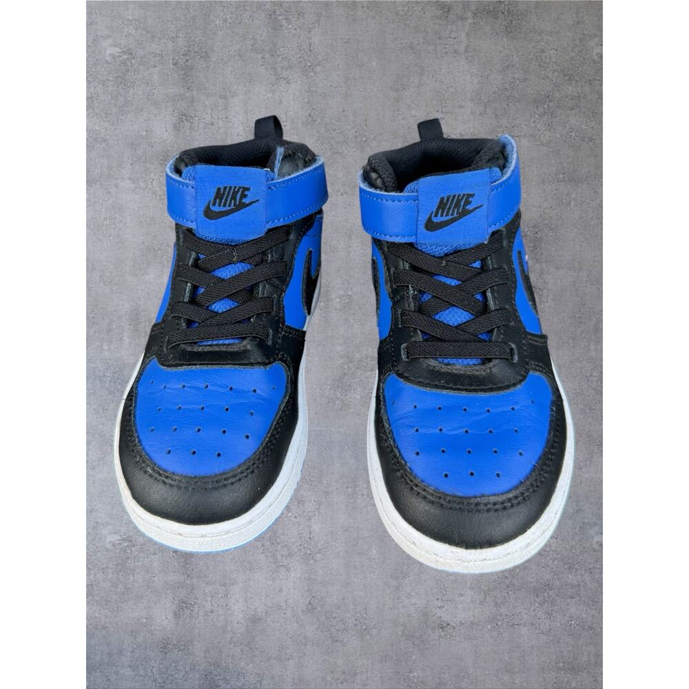 Nike Court Borough Mid 2 Toddler Shoes 9C Blue Black White CD7784-404 Sneakers